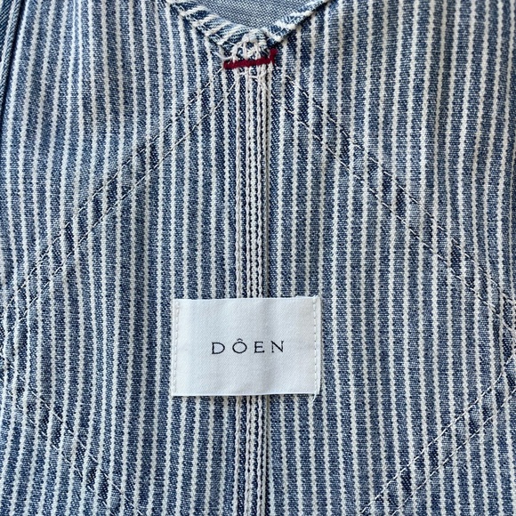 Doen Myrtle Overalls in Hickory Stripe - Picture 5 of 6